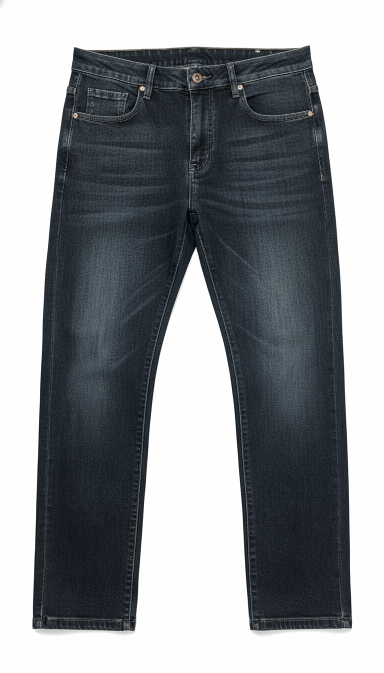 Louis Vuitton Men's Embossed Logo Denim Jeans | Slim-Fit Vintage Wash