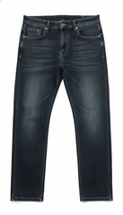 Louis Vuitton Men's Embossed Logo Denim Jeans | Slim-Fit Vintage Wash