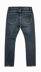 Prada Men's Triangle Logo Denim Jeans | Slim-Fit Vintage Wash