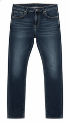 Blue jeans on a white background