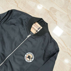 Logo & Check-Trim Technical Bomber Jacket