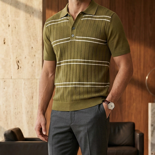 Universes Textured Knit Polo – New Seasonal Drop