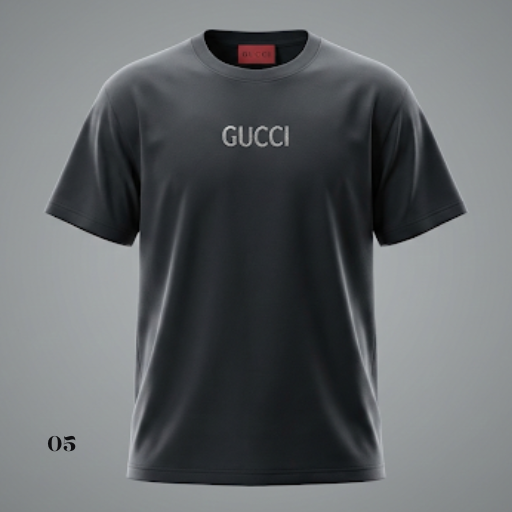 Gucci Men’s Tonal Logo Cotton T-Shirt - Charcoal Grey Matte Finish