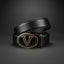 Valentino V-Logo Plaque Belt | Black & Gold | Premium Imported