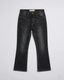One Man Bootcut Jeans Embroidered Pocket Black Wash Men's