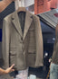 Premium Taupe Brown Multi-Pocket Blazer
