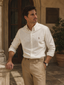 Ivory Striped Shirt — Classic Button-Down