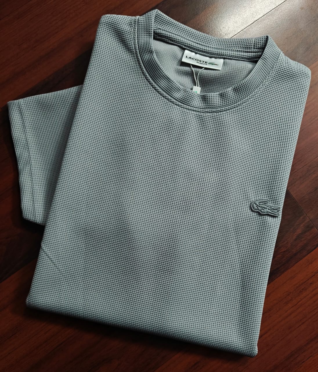 Lacoste Men's Premium Waffle Knit Crew Neck Polo