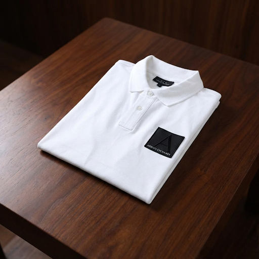 Armani Exchange White Cotton Polo Shirt – Premium Slim Fit Designer Polo for Men
