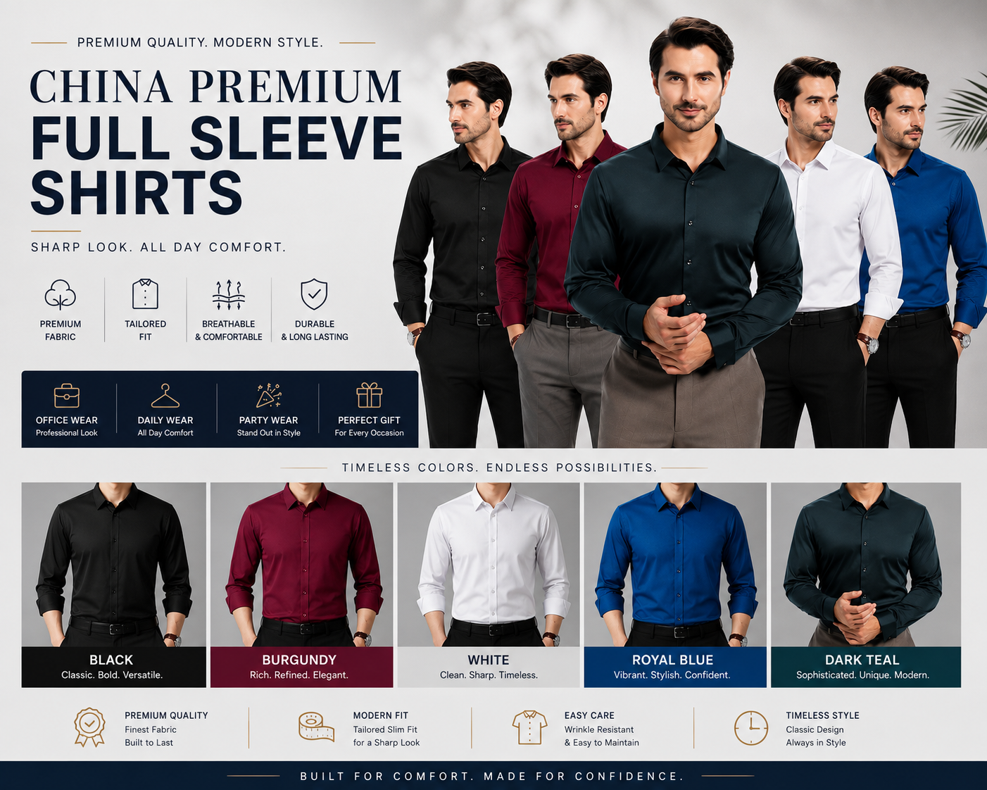 China Premium Full Sleeve Shirts