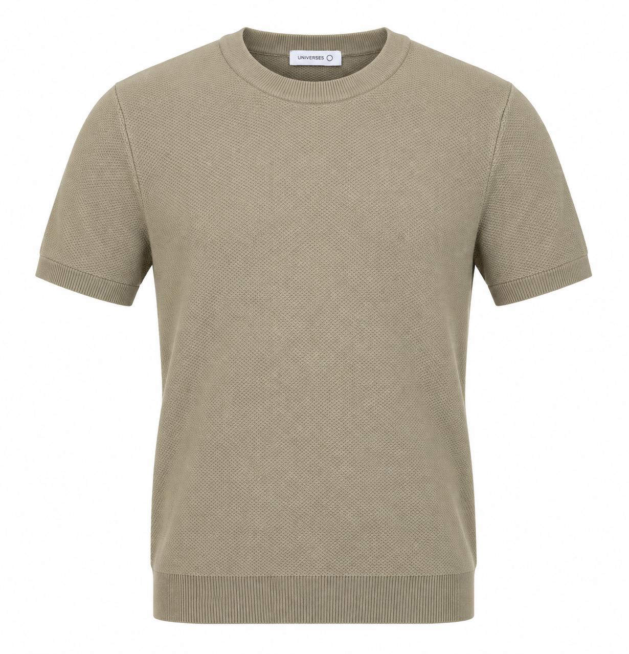 Essential Knit Tee – Taupe Secondary image