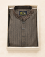 Premium Charcoal Jacquard Panjabi – Textured Embroidered Collar