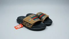 Luxury GG Web-Stripe Slides | Designer Inspired Comfort Sandals