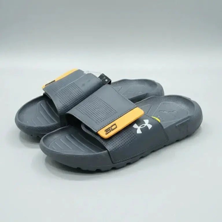 Gray slides with yellow accents on a light gray background