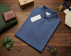 Lacoste Men's Tone-on-Tone Croc Logo Polo | Premium Stretch Pique