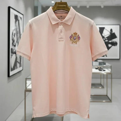 Hackett London Men's Crest Logo Polo Shirt | Stretch Cotton Pique Polo