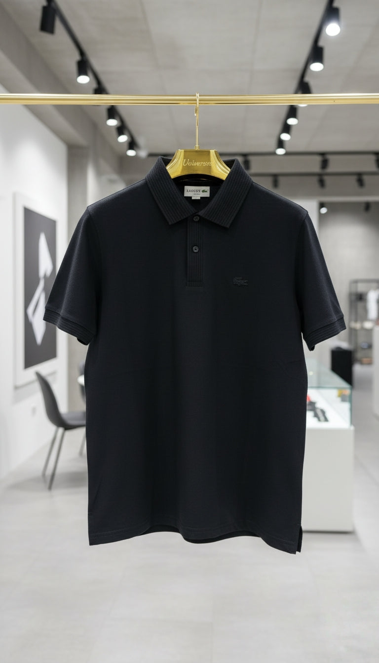 Lacoste Men's Tone-on-Tone Croc Logo Polo | Premium Stretch Pique