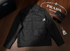 Prada Men's Triangle Logo Nylon Overshirt | Luxury Shirt Jacket