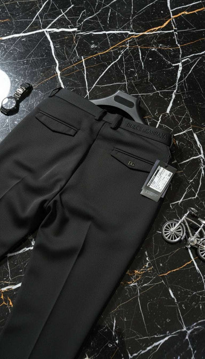 Men's DG & Burberry Logo Belt Formal pants| Designer Dress Pants