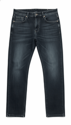 Louis Vuitton Men's Embossed Logo Denim Jeans | Slim-Fit Vintage Wash