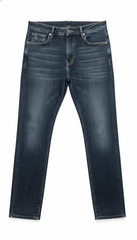 Blue jeans on a white background