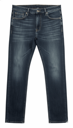 Dolce & Gabbana Men's Logo Patch Denim Jeans | Slim-Fit Vintage Wash