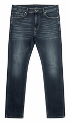 Dolce & Gabbana Men's Logo Patch Denim Jeans | Slim-Fit Vintage Wash