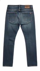 Dolce & Gabbana Men's Logo Patch Denim Jeans | Slim-Fit Vintage Wash