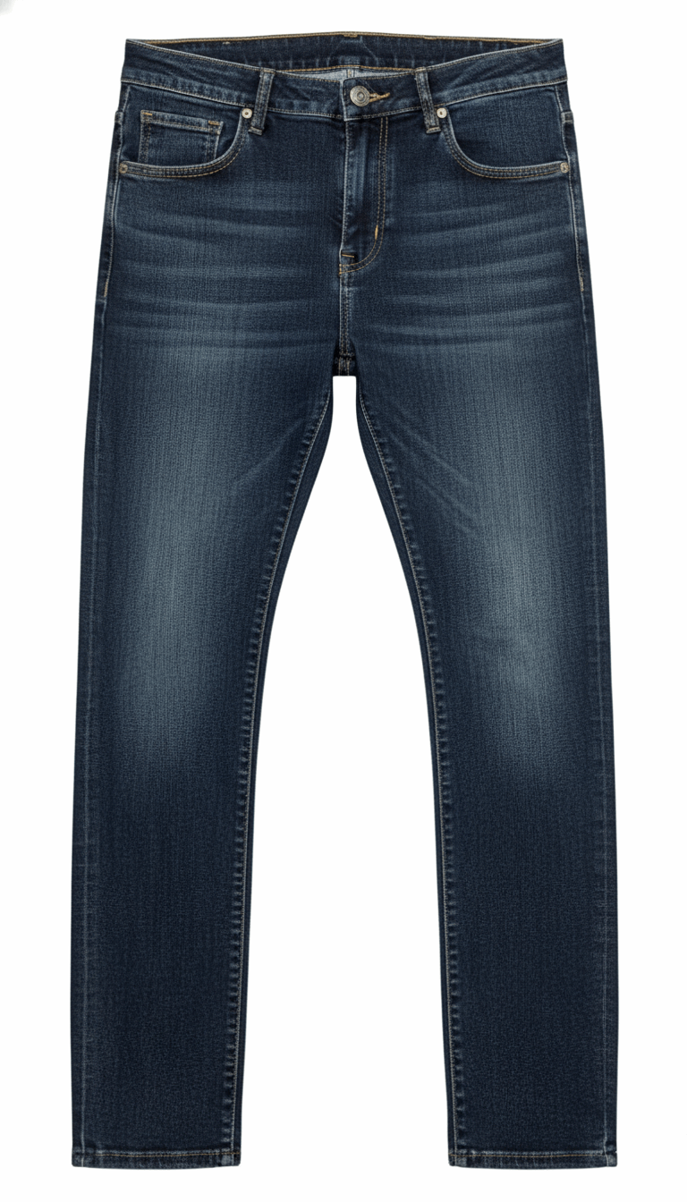 Blue jeans on a white background Main image