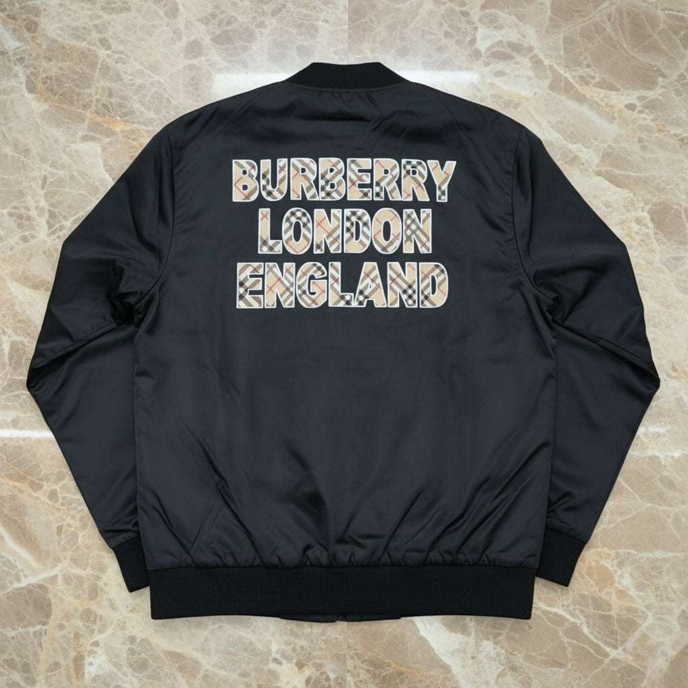 Logo & Check-Trim Technical Bomber Jacket