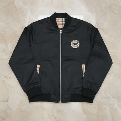 Logo & Check-Trim Technical Bomber Jacket