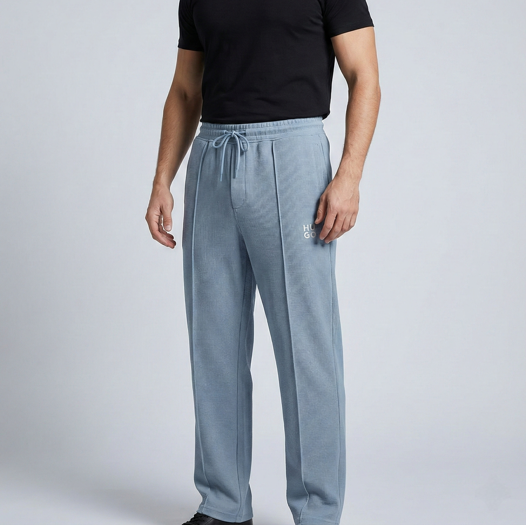 Universes Premium Waffle Knit Pintuck Trousers Secondary image