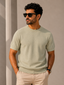 Essential Knit Henley Polo – Sage Green