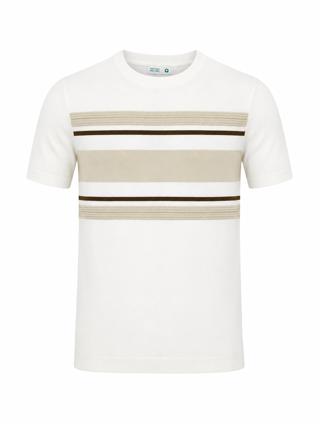 Signature Stripe Knit Tee – Ivory