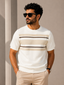 Signature Stripe Knit Tee – Ivory