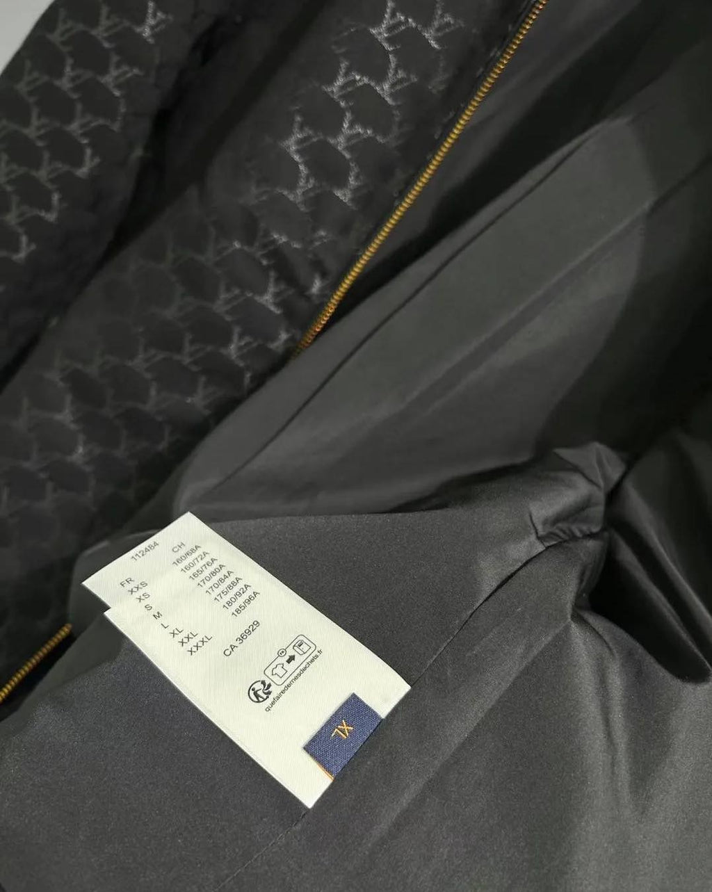 Louis Vuitton Tonal Monogram Zip Jacket - Black & Gold
