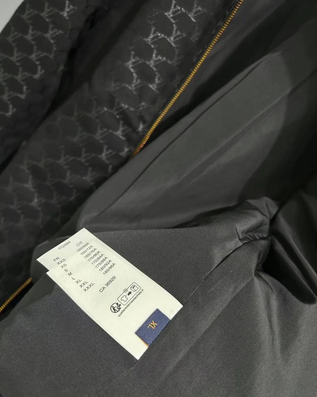 Louis Vuitton Tonal Monogram Zip Jacket - Black & Gold