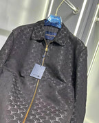 Louis Vuitton Tonal Monogram Zip Jacket - Black & Gold