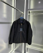 Louis Vuitton Tonal Monogram Zip Jacket - Black & Gold