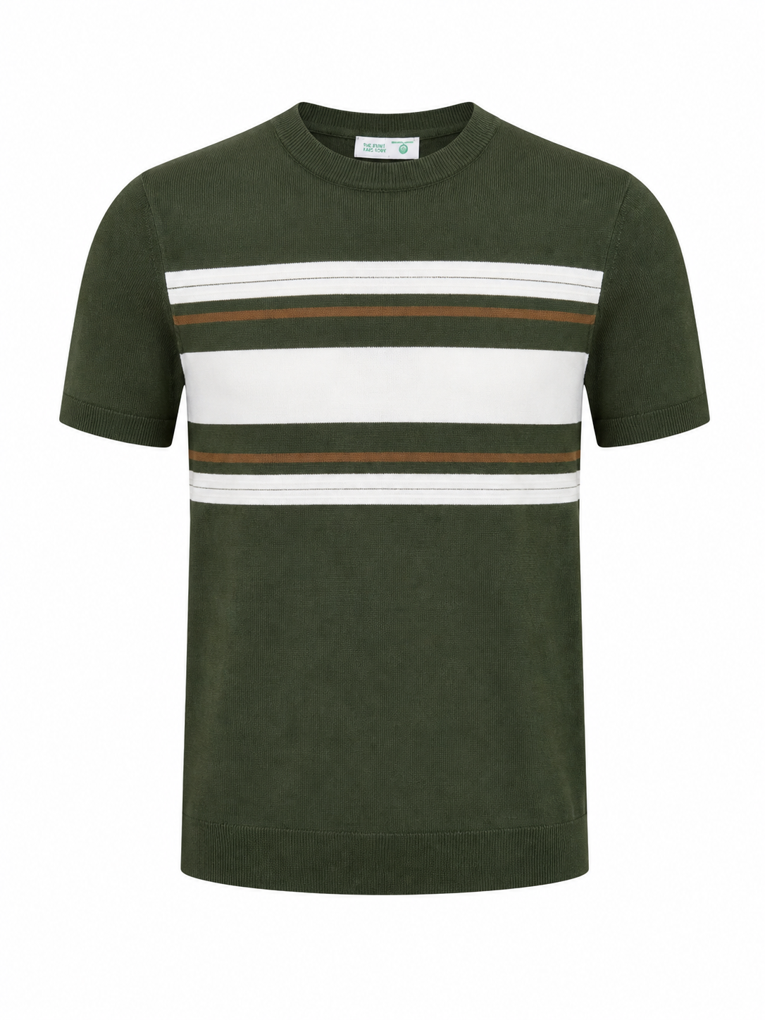 Signature Stripe Knit Tee – Olive Secondary image