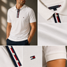 Tommy Hilfiger White Textured Polo Shirt
