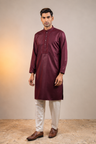 Premium Maroon Embroidered Panjabi