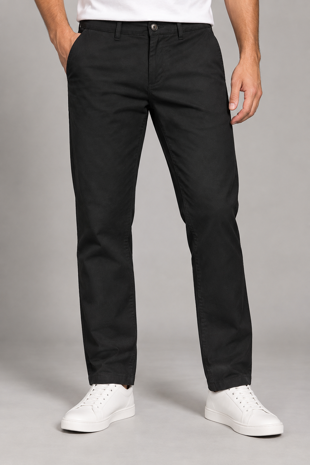 Men's Black Remi Cotton Pant – Regular Fit Casual Pants