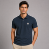 Men's Cotton Polo Shirt - Navy Blue - Breathable Comfort