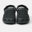 Black clogs on a white background