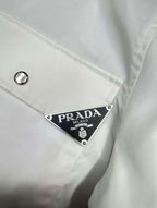 Prada Men's Triangle Logo Nylon Overshirt | Luxury Shirt Jacket