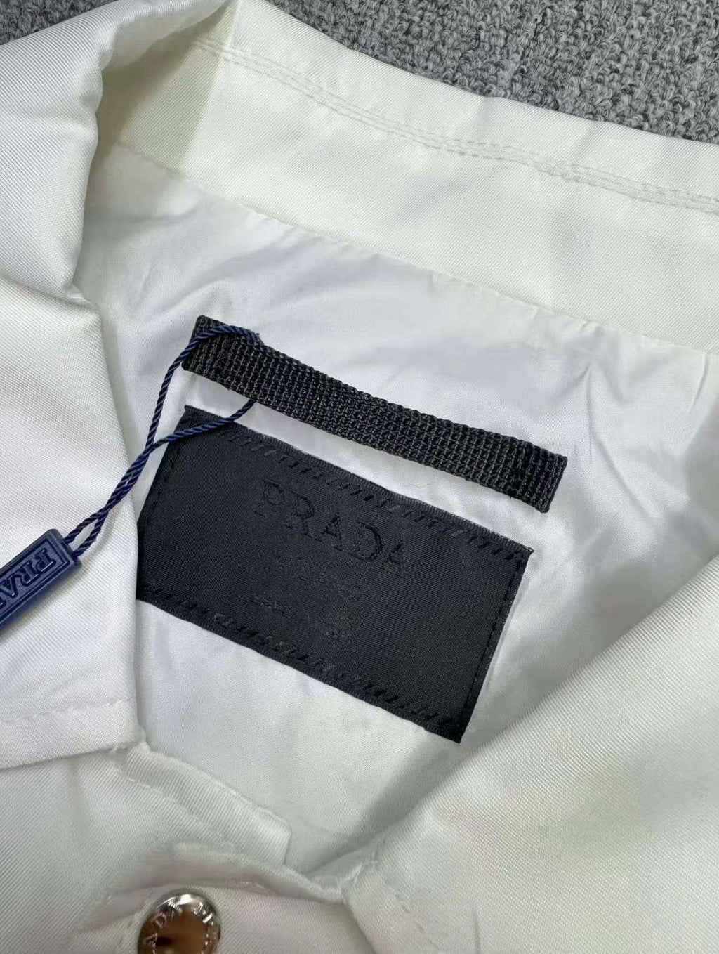 Prada Men's Triangle Logo Nylon Overshirt | Luxury Shirt Jacket