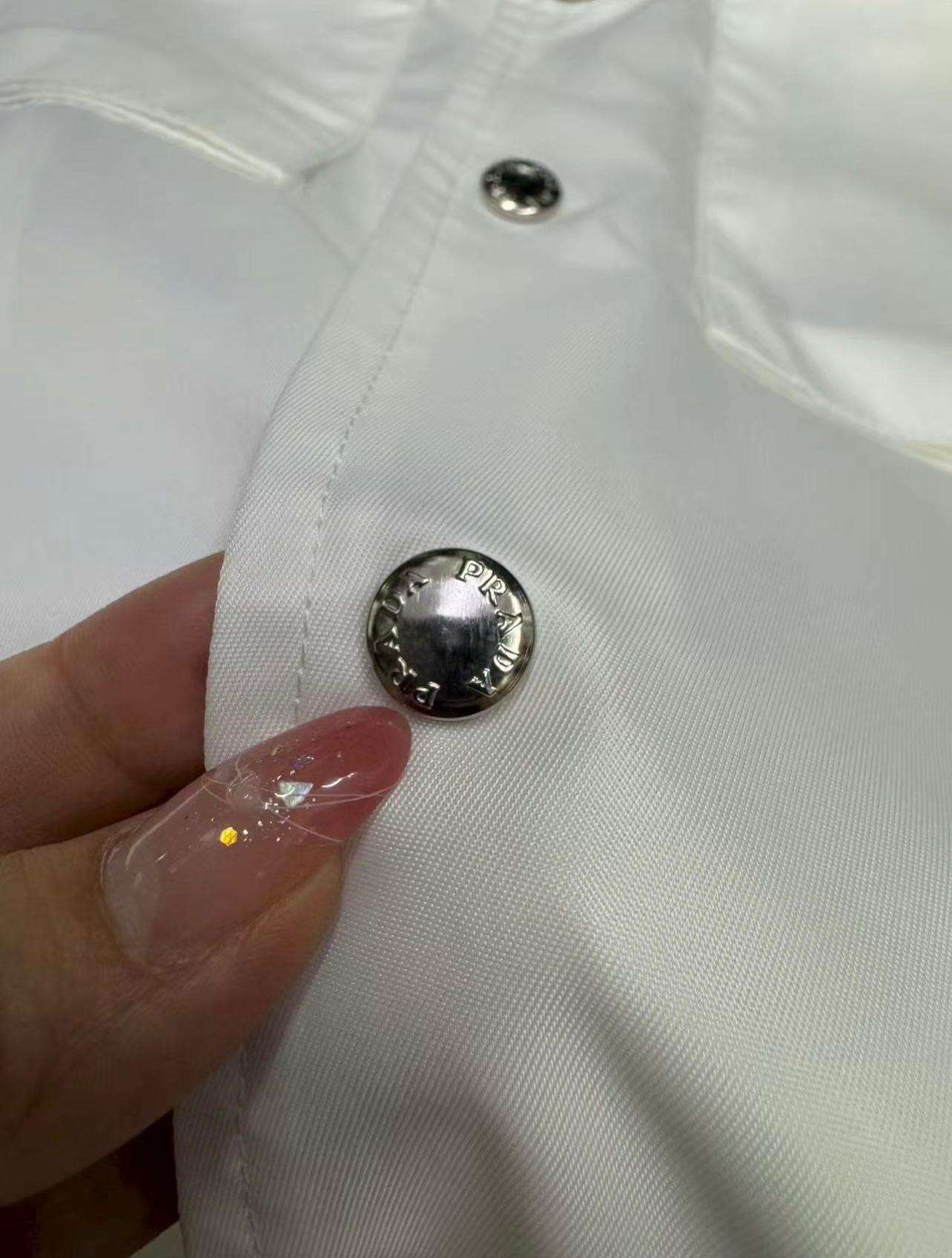 Prada Men's Triangle Logo Nylon Overshirt | Luxury Shirt Jacket