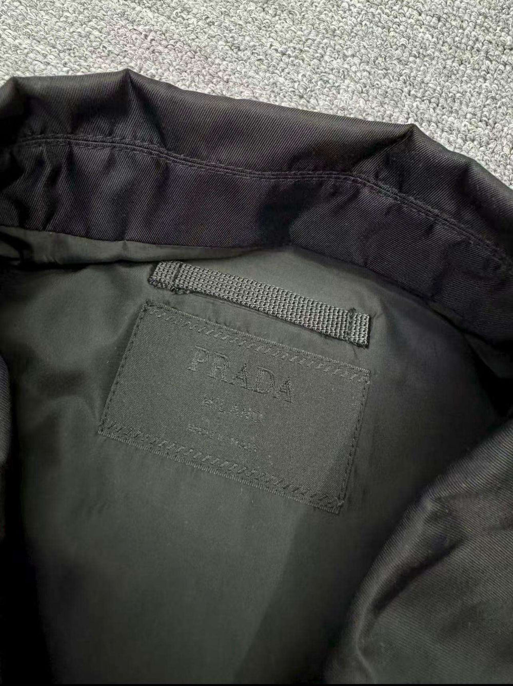 Prada Men's Triangle Logo Nylon Overshirt | Luxury Shirt Jacket