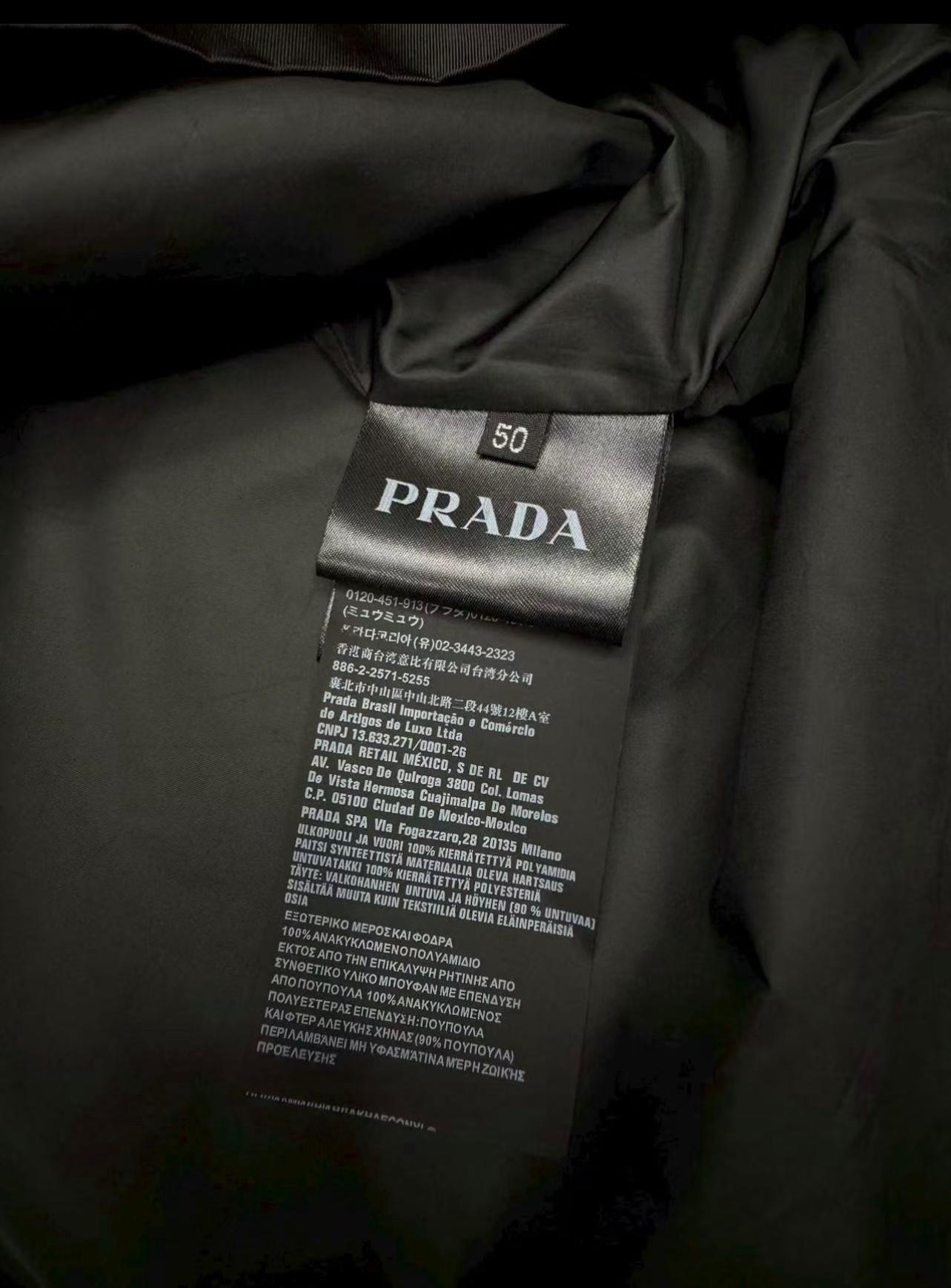 Prada Men's Triangle Logo Nylon Overshirt | Luxury Shirt Jacket